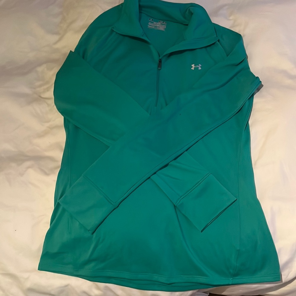 Green under armour zipper